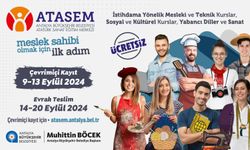 ATASEM'in Meslek ve Hobi Kurslarına Kayıtlar Başlıyor