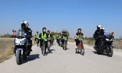 Konya'da liseliler doğa ve kültüre pedal çevirdi