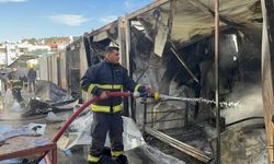 GAZİPAŞA’DA İŞÇİLERİN KALDIĞI PREFABRİK LOJMANDA YANGIN ÇIKTI