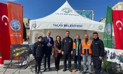 Kayseri Talas deprem stantı açtı