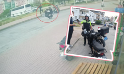 Polisin Önünde Akrobatik Hareketler Yapan Motosiklet Sürücüsü Hayatının Şokunu Yaşadı