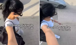 "Türkiye'de Kadın Olmak" Notuyla Video Paylaştı! İşte 14 Saniyede Yaşananlar