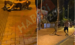 Alanya'da Rus Turistlerin Yumruklu Kavgası Kamerada