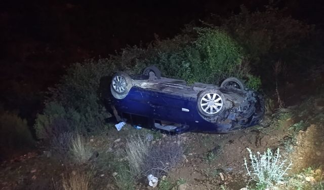 Alanya'da Otomobil Şarampole Yuvarlandı: 1 Yaralı