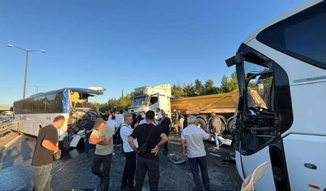 Tem Otoyolu Feci Kaza: 1 Ölü, 16 Yaralı