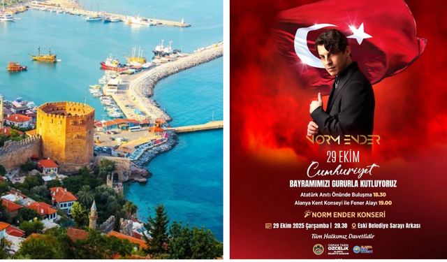 Cumhuriyet'in 102. Yılı Alanya'da Coşkuyla Kutlanacak