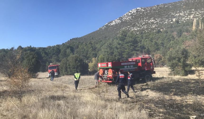 Antalya’nın Akseki İlçesinde Tarım Arazisinde Yangın Çıktı