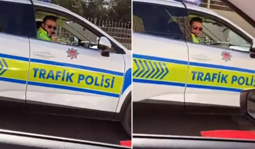 Trafik Polisi Damadı Ekip Otosundan Yaptığı Anons İle Son Kez Uyardı!