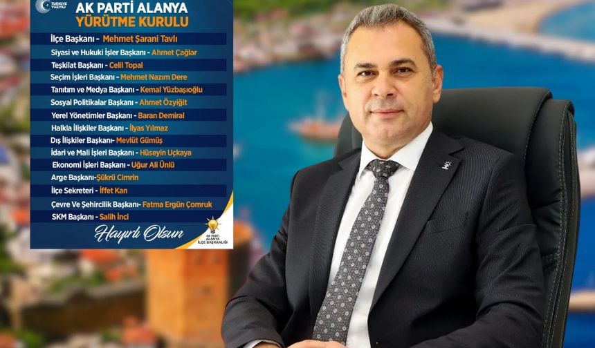 AK Parti Alanya İlçe Teşkilatında Görev Değişimi
